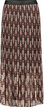 Cassis - Female - Lange plissérok met kasjmierprint  - Rood