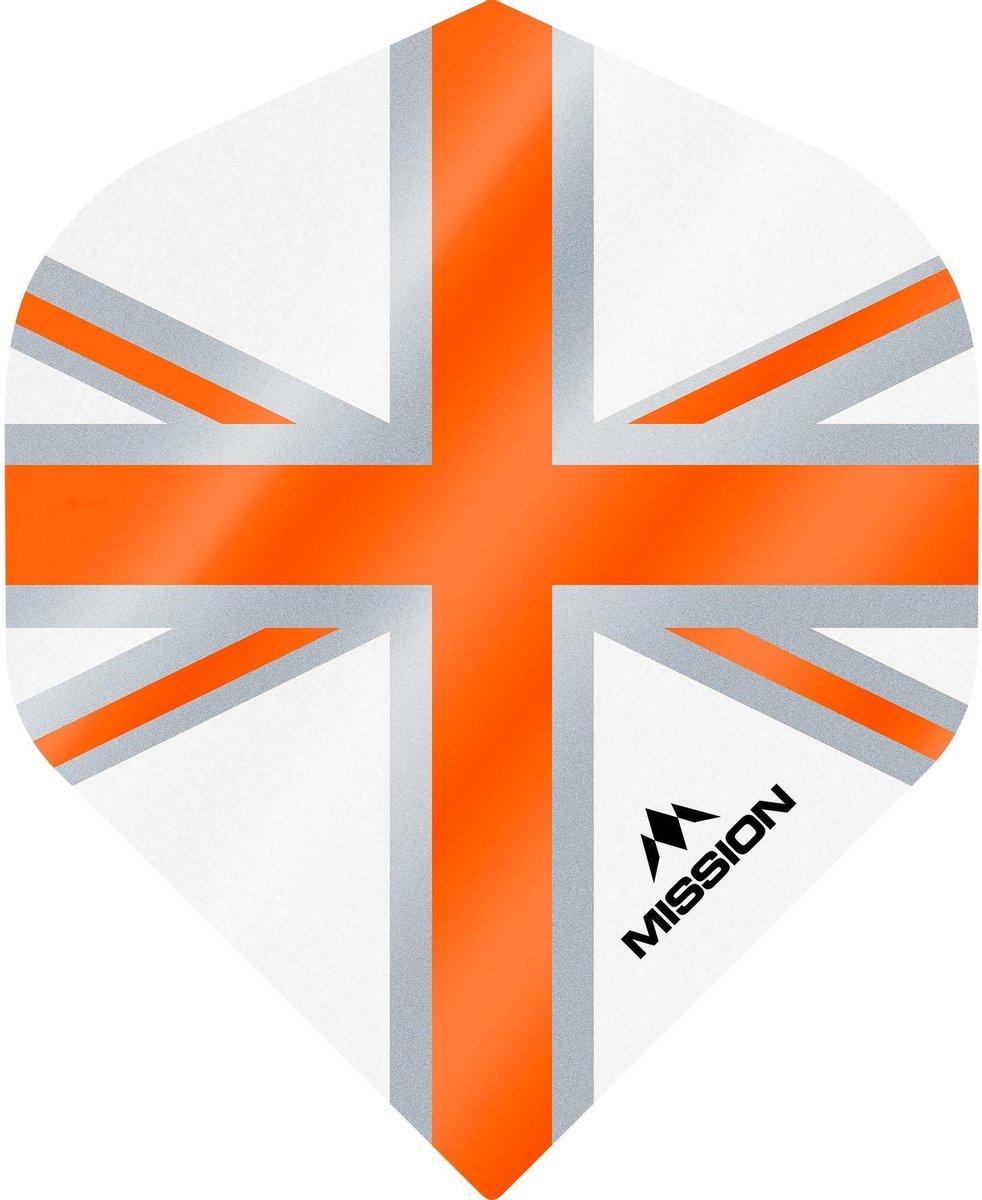 Mission Alliance 100 White & Orange NO2 - Dart Flights