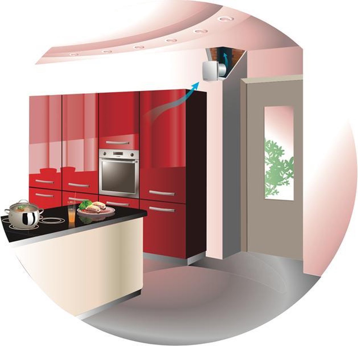 Vents badkamerventilator Design + Timer Ø100 mm - 88 m³/h - Zilver mat