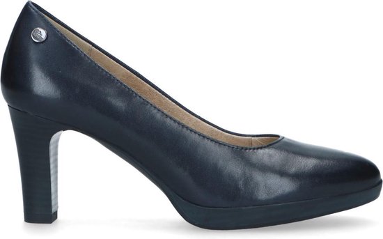 No Stress - Dames - Donkerblauwe leren pumps - Maat 38 | bol.com