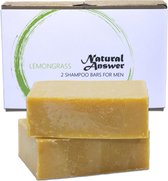 Shampoo Bar Voor Mannen | Lemongrass | 2 x 100 gram Voordeelverpakking | 100% Natuurlijk