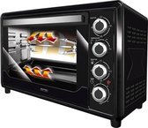 MPM - Vrijstaande Elektrische Oven met Accessoires - 45 Liter - Hete Lucht en Grill - 2000W - Zwart
