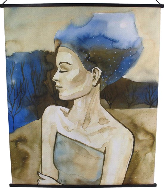 Toile murale HD Collection Blauw 140x2x170cm