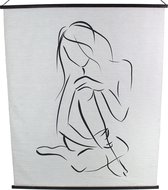 HD Collection Wanddoek Zwart 140x2x170cm