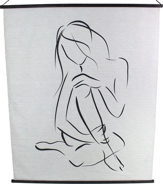 Wants&Needs Tissu Mural Velours Zwart 140 X 2 X 170