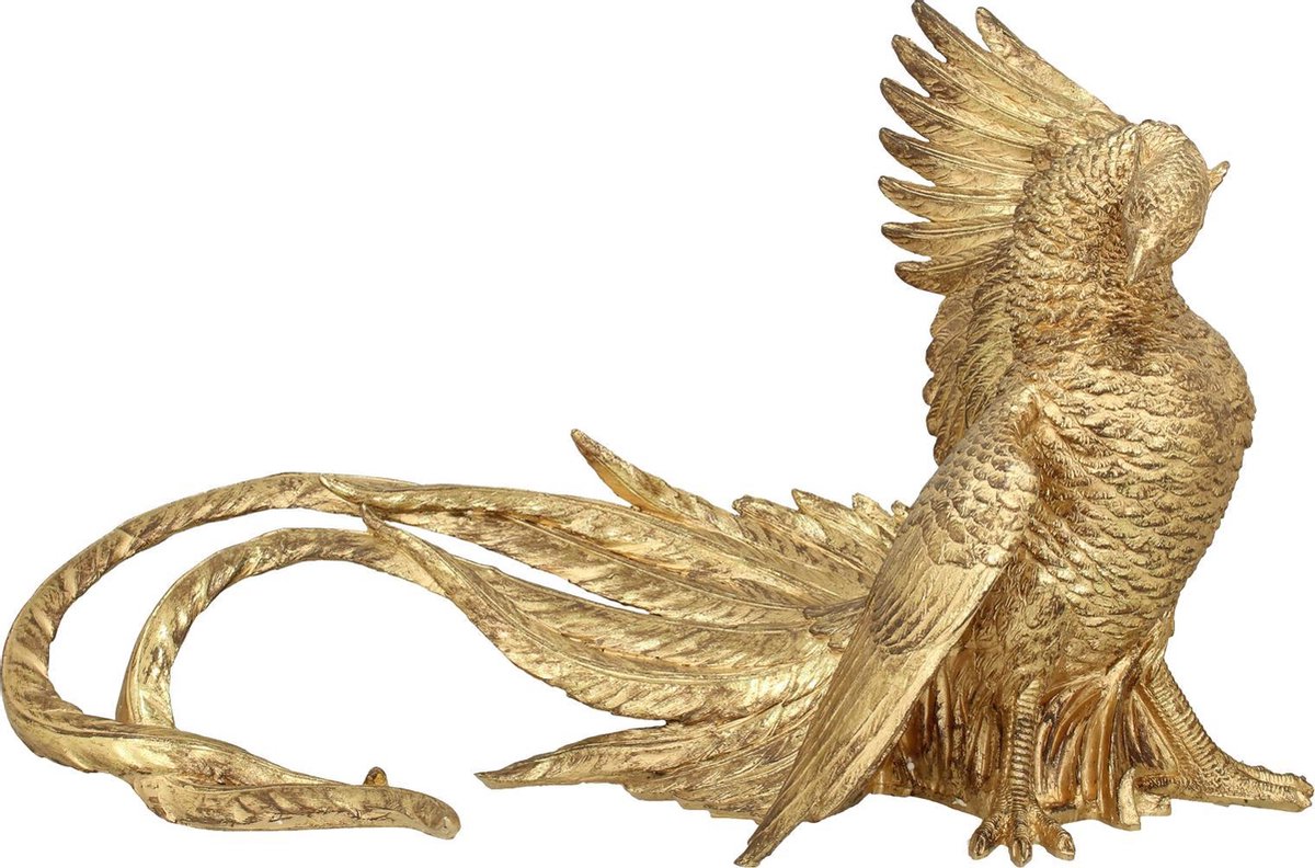 Wants&Needs - Ornament - Long Tail Chicken - Goud - 68.3 X 39.6 X 42.3