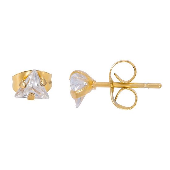iXXXi-Jewelry-Triangle Stone-Rosé goud-dames-Oorbellen-One size