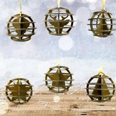 2x Knutselpakket Kerstballen Goud | 5 Doe-Het-Zelf Kerstballen | 9 cm doorsnee | Inclusief Glitterverf