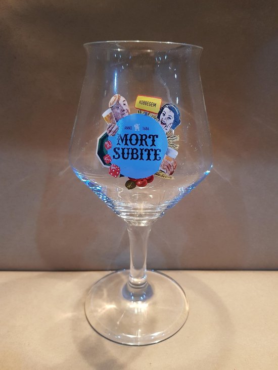 Lot De 6 Verres Mort SUBITE - 25cl - Hauteur 14,7cm - Verres à Bière Belges - Marque Stéphanie
