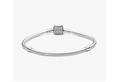 Armband Zilver / Zilveren armband / past op Pandora / Pandora compatible / Vlinder sluiting / Elegante dames armband / Maat 19