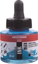 Amsterdam Acrylic Inkt Fles 30 ml Koningsblauw 517