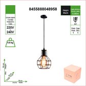 Industrial hanglamp ,zwart .draad lamp,diameter 180 mm,E27 fitting