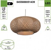 Bambus Art Woven hanglamp , E27 Fitting, verstelbare hoogte