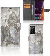 Flipcover Geschikt voor Samsung Galaxy Note20 Ultra Telefoon Hoesje Beton