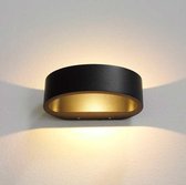 Wandlamp Sharp Zwart - LED 7,2W 2700K 830lm - IP54 - Dimbaar > wandlamp binnen zwart | wandlamp buiten zwart | wandlamp zwart | buitenlamp zwart | muurlamp zwart | led lamp zwart |