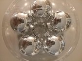 Kerstballen - zilver - 15 stuks - 5,7 cm - glanzend en mat