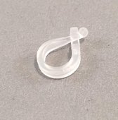 10x transparante kunststof ringclips - verstelbaar maken koord vouwgordijn - 12 x 18 mm - verstelclip vouwgordijn
