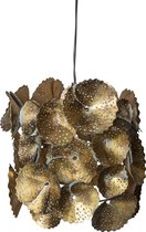 PTMD Kacey Goud hanglamp ijzer met metalen bloemen