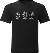 T-Shirt - Casual T-Shirt - Fun T-Shirt - Fun Tekst - Muziek - Music - Rock paper Metal - Maat XXL