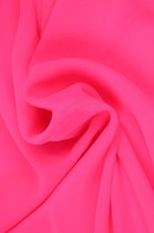 Chiffon stof - Neon roze - 15 meter