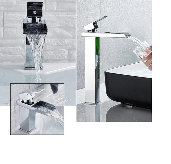 Product giant - Robinet cascade - Robinet mitigeur - Robinet de lavabo -  Chrome 31,5 CM | bol.com