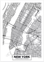Canvas city map New York | 30X40cm