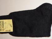 Hirsch Natur - wandel/bedsok - 70%biowol/30%Tussah-zijde - zwart/antraciet - 38/39