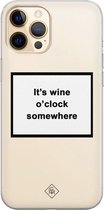 iPhone 12 Pro transparant hoesje - Wine time | Apple iPhone 12 Pro case | TPU backcover transparant