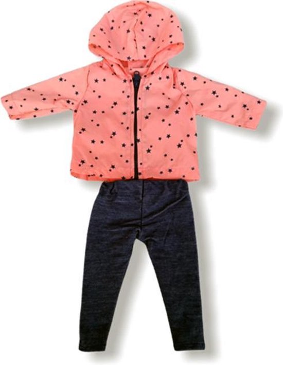 Isa's Friends - Poppenkleding - Kleertjes geschikt voor o.a. BABY born - 43 cm - Roze jasje met broekje - Merkloos