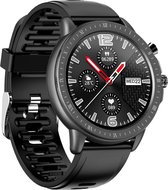 Qabalux-ML Smartwatch Dames | Smartwatch Heren | Sporthorloge zwart | waterdicht | Hartslag, bloeddruk en oxygen monitoring | Slaapbewaking | Stappen en calorieënteller | 1.3 inch IPS