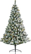 Everlands Imperial Pine Kunstkerstboom - 210 cm hoog - Met sneeuw – 380 LED lampjes