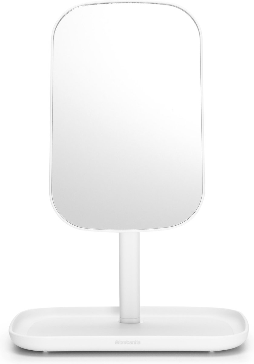 Spiegel met accessoire schaal - White