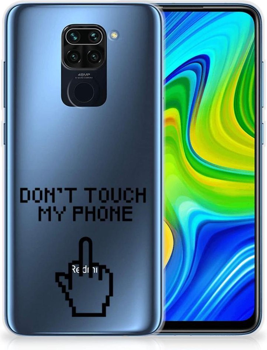 Xiaomi Redmi Note9 Silicone-hoesje Finger Don't Touch My Phone