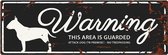 D&D Waakbord / Warning sign bull terrier gb Zwart 40x14cm