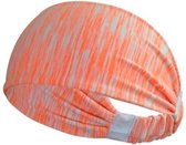 hoofdband - oranje- polyester – zweetbandje - licht – hoofdbandje – sport en casual gebruik - unisex - sportband