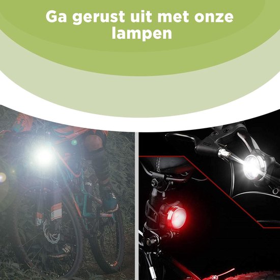 Lifest USB Oplaadbare LED Fietsverlichtingset - Voor- en Achterlicht Fiets  - USB | bol.com