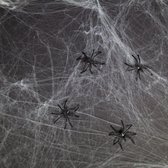 3x stuks decoratie horror spinnenwebben 500 gram - Horror/Halloween feestartikelen/versiering