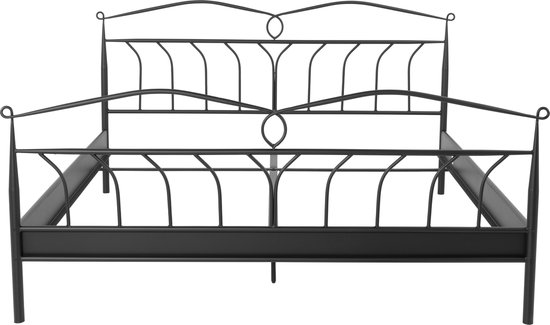 Linax bed metaal 180x200 cm, zwart.