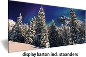 Kerstdorp achtergrond - 60 x 120 cm - Noorderlicht - display wand - decoratie - winter poster - kerst decoratie -nature's gift - kerstversiering