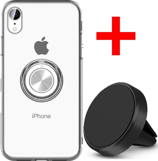 Coque arrière Apple iPhone XR - Transparent - TPU souple - Magnétique pour support Supports pour voiture + aimant