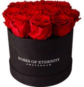 Roses of Eternity - Longlife rozen in suede doos - 1 tot 3 jaar houdbaar - flowerbox - Romantisch - Cadeau voor vrouw - vriendin - haar - liefdes - huwelijk - Moederdag cadeautje -