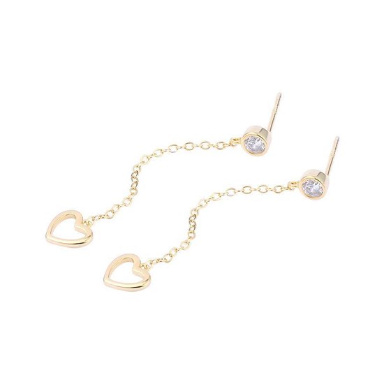 Oorbellen Lasting Love - S925 zilver met 18 karaats goud