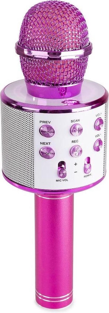 Kinder Karaoke Microfoon - Draadloos - Bluetooth Verbinding - Paars Popster  | bol.com