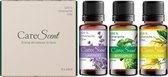 CareScent Total Relaxation Etherische Olie Bundel | Lavendel olie + Bergamot olie + Ylang Ylang olieset | 3x Essentiële Oliën voor Aromatherapie | Aroma Diffuser Olie (30 ml)