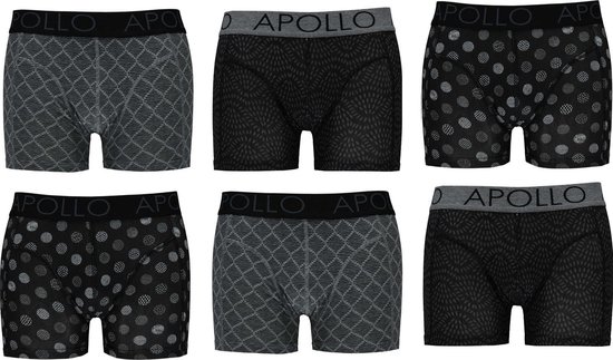 Apollo Katoenen Heren Boxers - 6 pack - maat XL