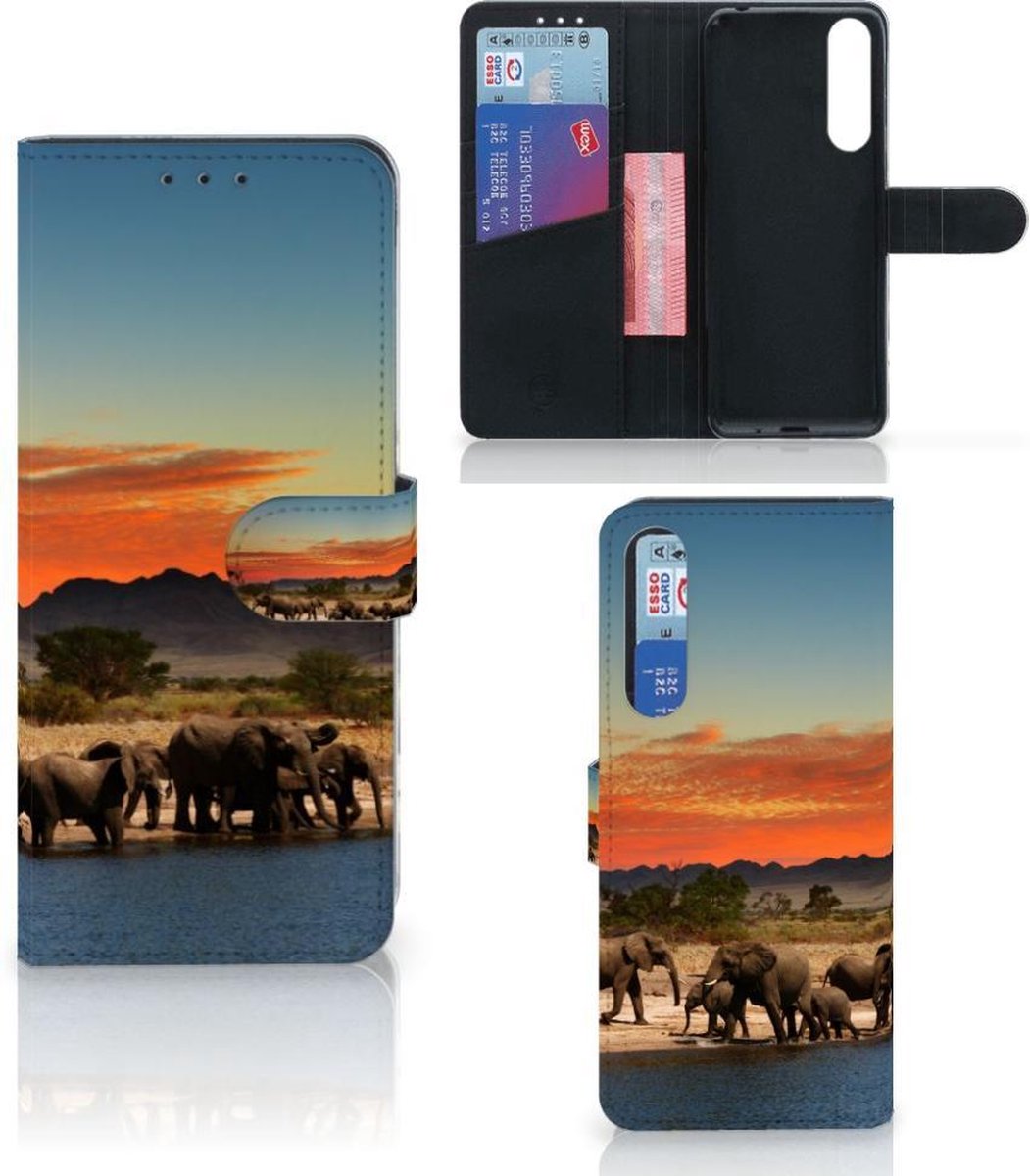 Sony Xperia 1 II Telefoonhoesje met Pasjes Olifanten