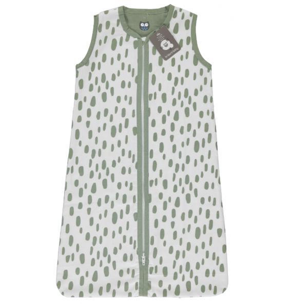 Briljant Baby Slaapzak Zomer Baby Dots - Wit Groen - 70cm - Baby Zomerslaapzak