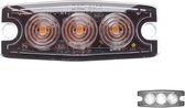 Axixtech ultra dunne 3 LED flitser wit 12v - 24v