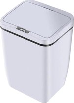 Automatische prullenbak met sensor - Aanraakvrije prullenbak met bewegingssensor - Afvalemmer met infrarood sensor - Sensor prullenbak smart - Soft close - 12L - Wit