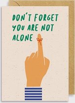 Wenskaart / Postkaart - Don't forget you are not alone - Graphic Factory - 2 stuks